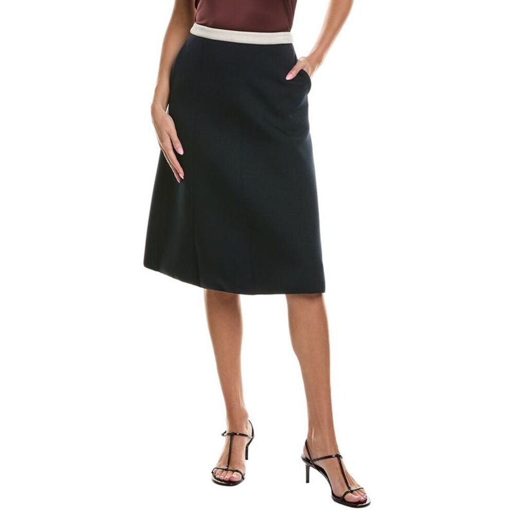 Max Mara Womens  Abaco Jersey Skirt, Navy